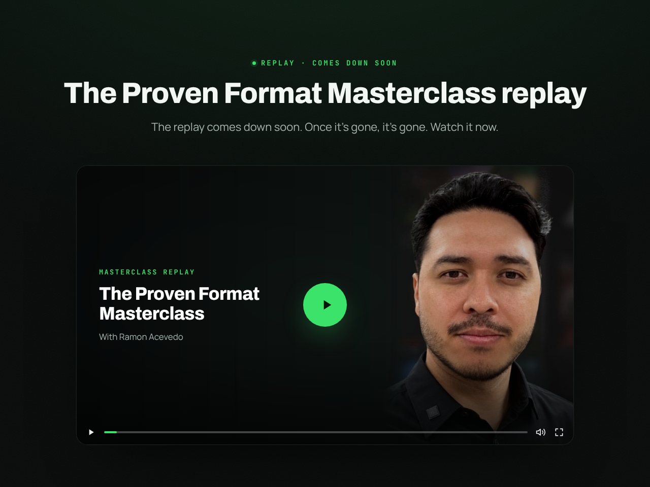 Replay and application preview
