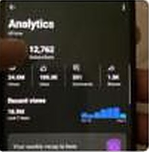 YouTube Studio analytics screenshot attached to the post