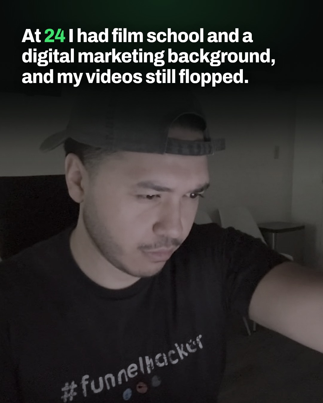 At 24 I had film school and a digital marketing background, and my videos still flopped.